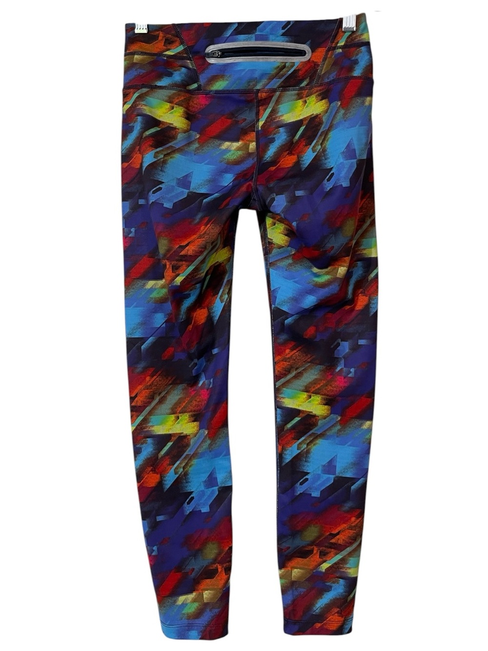 Athleta Abstract Print Leggings XS Colorful Running Yoga Gym Athleisure Workout - Picture 3 of 8